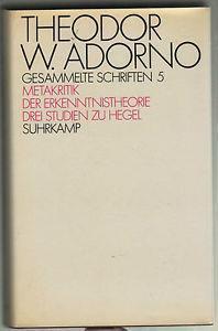 Metakritik der Erkenntnistheorie - Theodor W. Adorno - 3