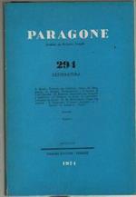 Paragone 294 anno XXV - Letteratura