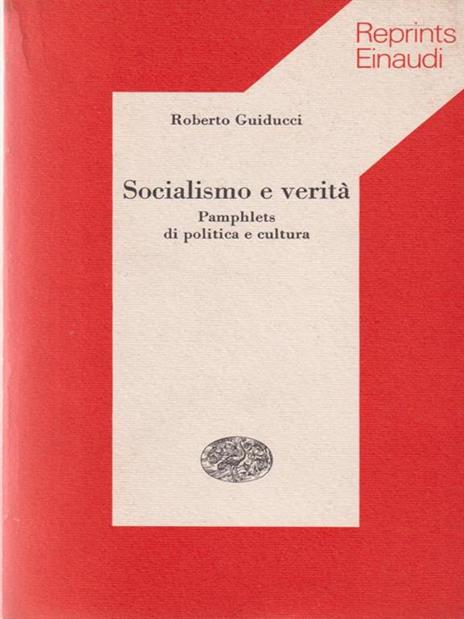 Socialismo e verità - Roberto Guiducci - copertina