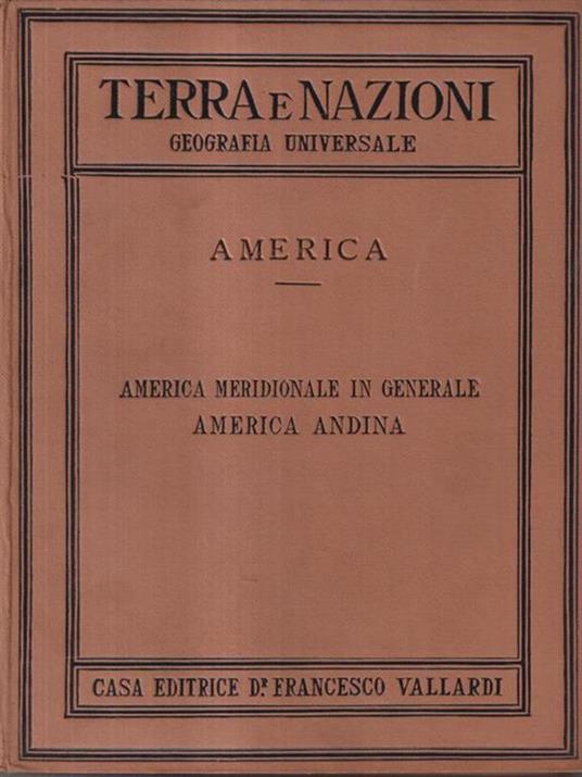 Terra e nazioni america meridionale - Cosimo Bertacchi - copertina