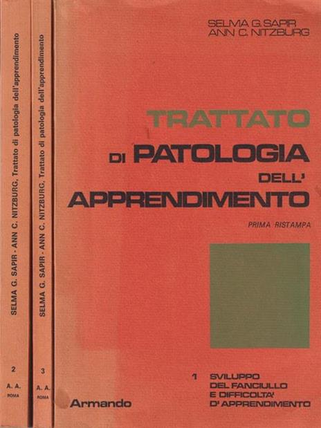 Trattato di patologia dell'apprendimento - S. G. Sapir - copertina