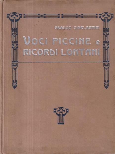 Voci Piccine E Ricordi Lontani - Franco Ciarlantini - copertina