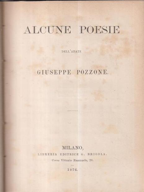 Alcune Poesie Dell'Abate Giuseppe Pozzone - 3