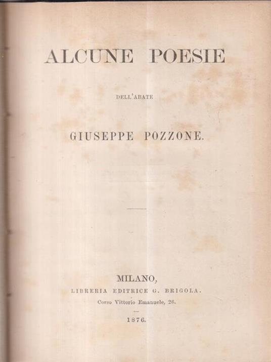 Alcune Poesie Dell'Abate Giuseppe Pozzone - 2