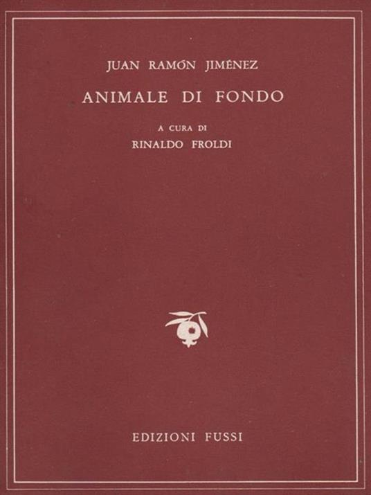 Animale di fondo - J. Ramón Jiménez - copertina