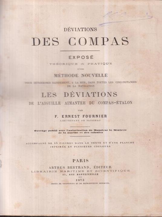 Deviations des compas - Ernest F. Fournier - 2