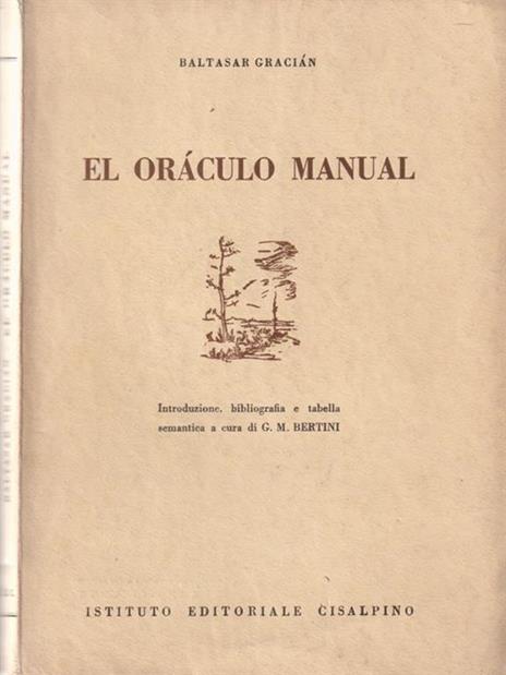 El oraculo manual - Baltasar Gracian - copertina