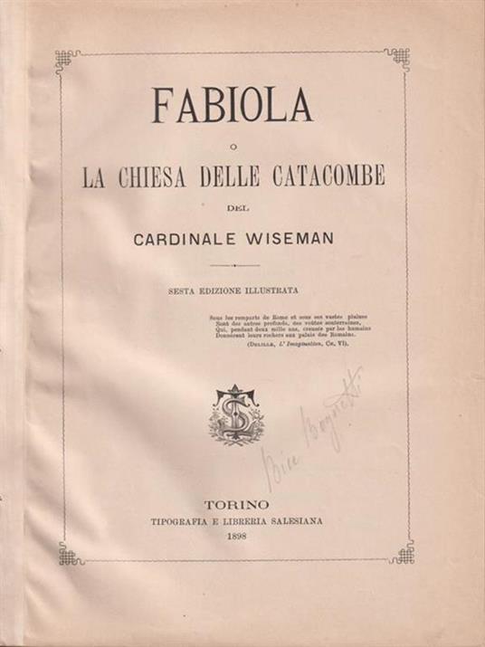 Fabiola o la Chiesa delle catacombe - Nicholas P. Wiseman - 3