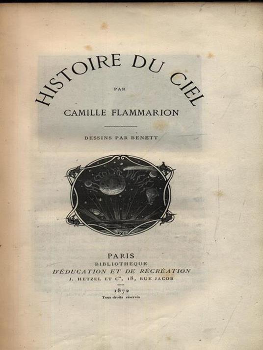 Histoire Du Ciel - Camille Flammarion - copertina