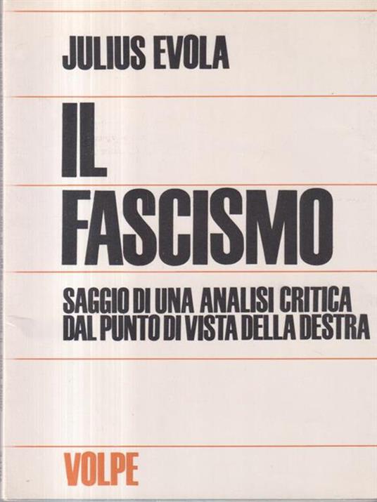 Il fascismo - Julius Evola - copertina