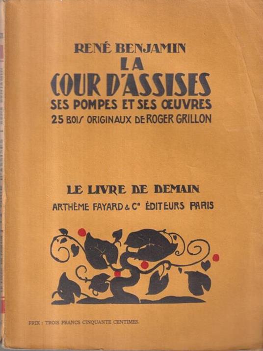 La cour d'assises - René Benjamin - copertina