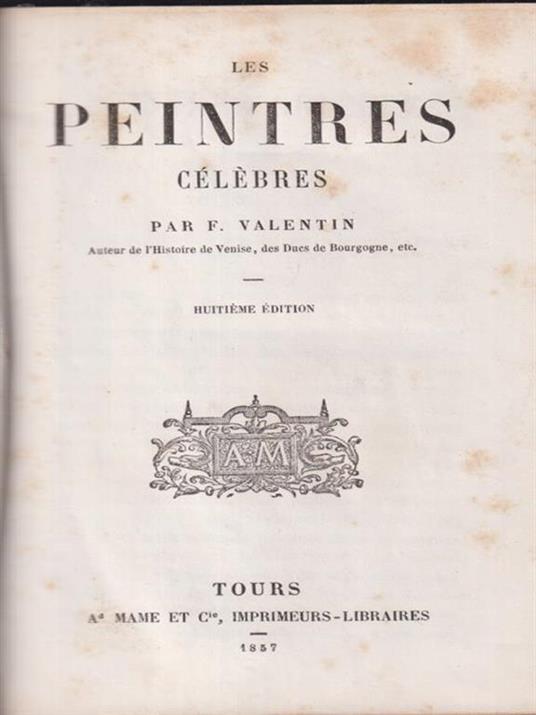 Les Peintres Celebres - F. Valentin - copertina