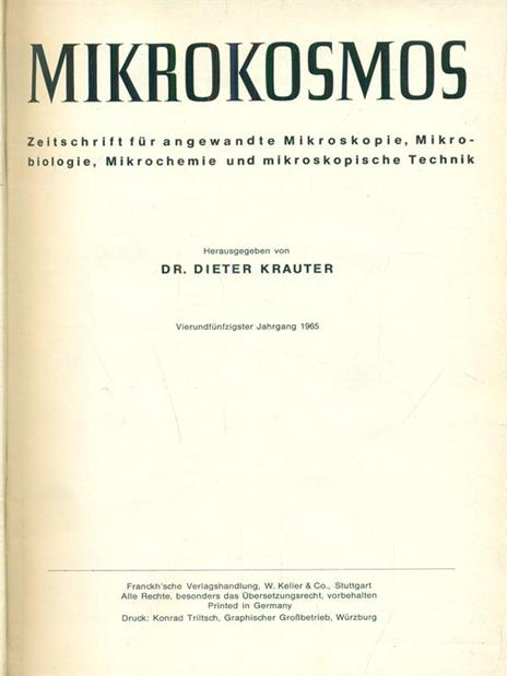 Mikrokosmos. 1965 - Dieter Krauter - 2