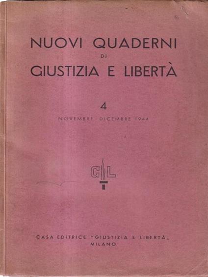 Nuovi quaderni di giustizia e libertà 4 - copertina