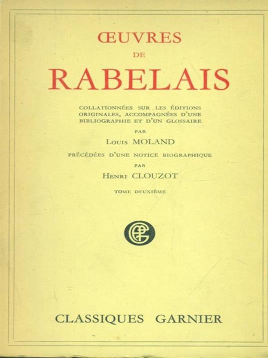 Oeuvres de Rabelais tome 2 - François Rabelais - copertina