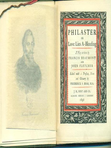 Philaster - Francis Beaumont - copertina