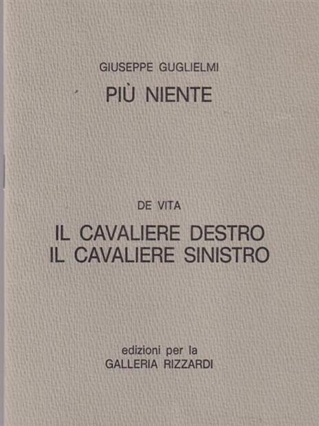 Più niente - Giuseppe Guglielmi - copertina