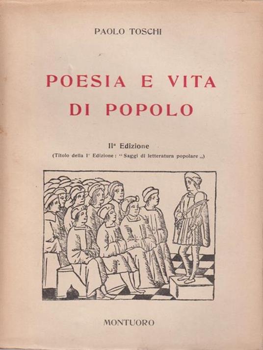 Poesia E Vita Di Popolo - Paolo Toschi - copertina