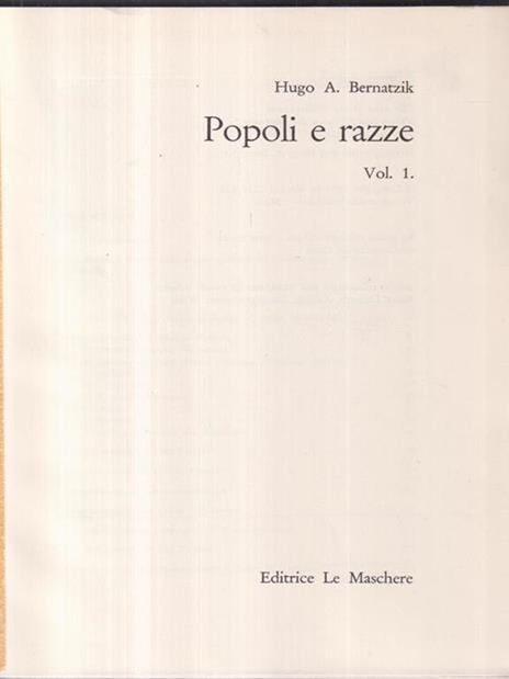 Popoli e razze. 3 Volumi - Hugo A. Bernatzik - 2