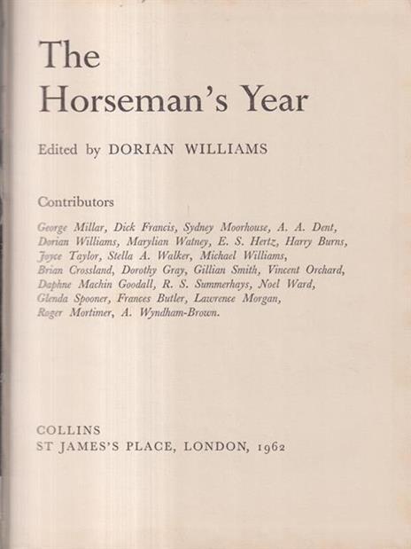The Horseman's Year. 1962 - Dorian Williams - 3