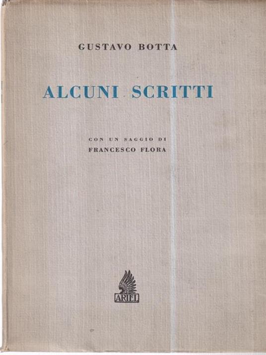 Alcuni scritti - Gustavo Botta - copertina