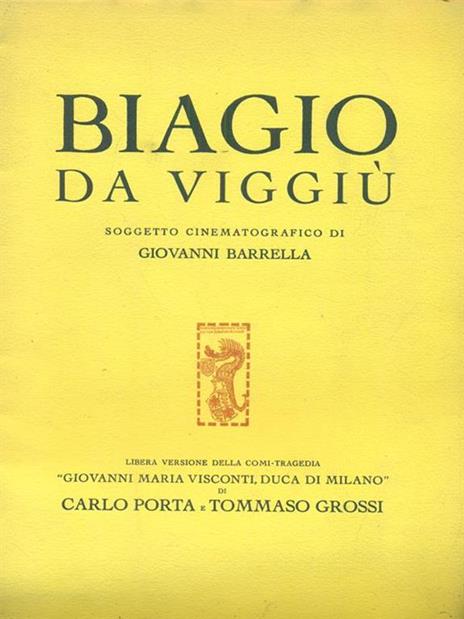 Biagio da Viggiù - Giovanni Barrella - copertina