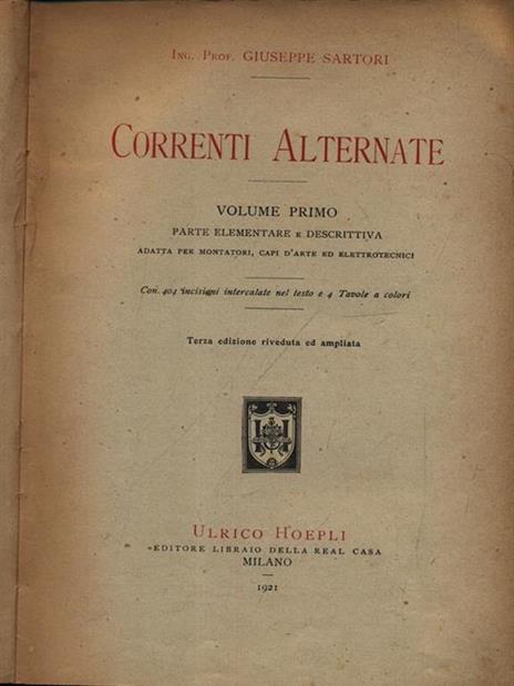 Correnti alternate. Vol. 1 - Giuseppe Sartori - 2