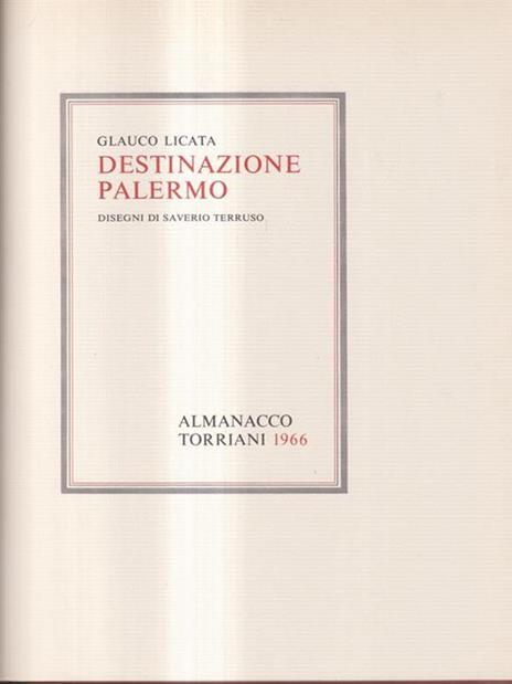 Destinazione Palermo. Almanacco Torriani. 1966 - Glauco Licata - copertina