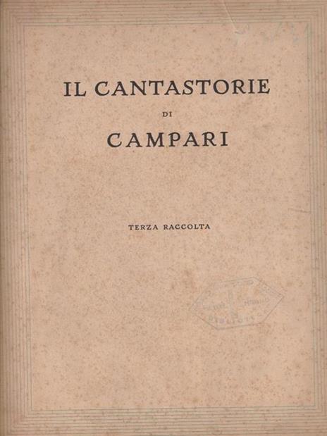 Il Cantastorie di Campari. Terza raccolta. Copia numerata - copertina