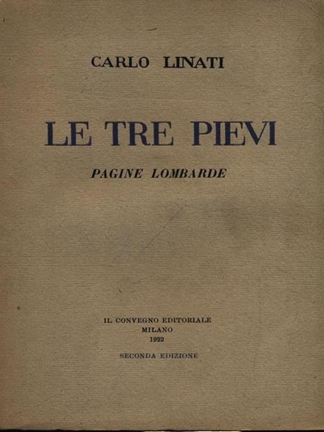 Le Tre Pievi, Pagine Lombarde - Carlo Linati - copertina