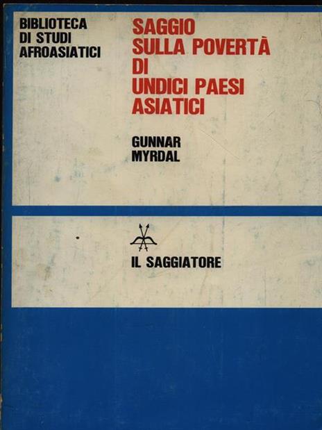 Saggio sulla povertà di undici paesi asiatici. 3 Voll - Gunnar Myrdal - 2