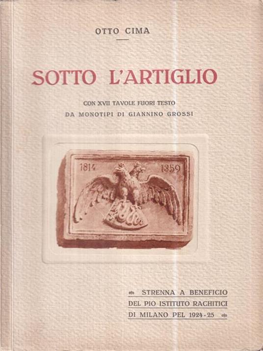 Sotto l'artiglio - Otto Cima - copertina