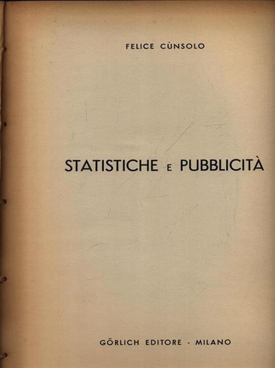 Statistiche e pubblicità - Felice Cunsolo - 3