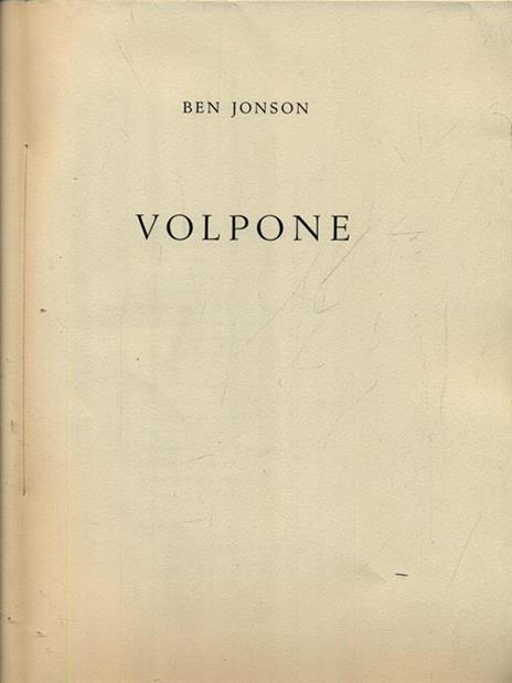 Volpone - Ben Jonson - 2