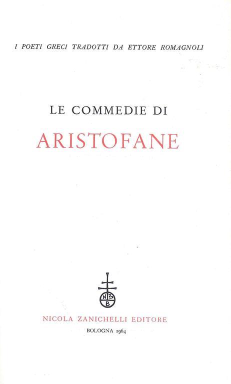 Le Commedie di Aristofane - Aristofane - copertina