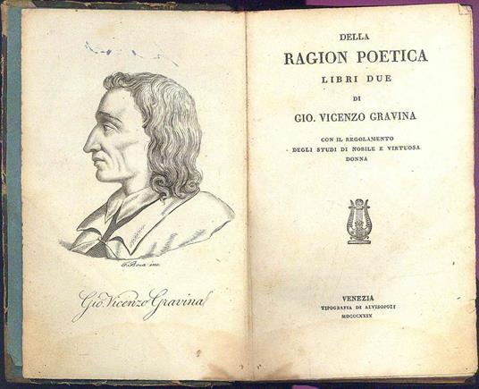 Della ragion poetica. Con il regolamento degli studi di nobile - Vincenzo Gravina - copertina