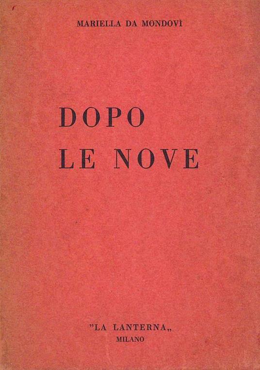 Dopo le nove - copertina