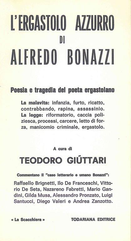 L' Ergastolo azzurro di Alfredo Bonazzi - Teodoro Giuttari - copertina