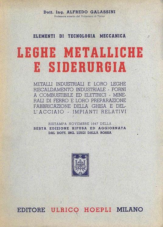 Leghe Metalliche e Siderurgia - copertina