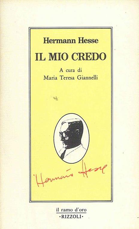 Il mio credo - Hermann Hesse - copertina