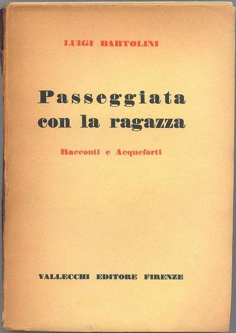 Passeggiata con la ragazza. Racconti e acqueforti - Luigi Bartolini - copertina