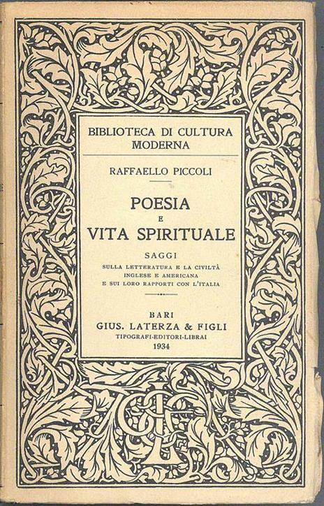 Poesia e vita spirituale - Raffaello Piccoli - 2