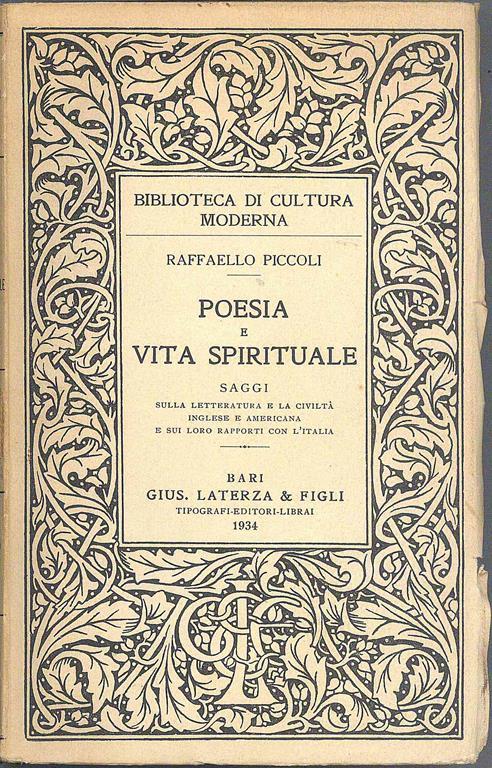 Poesia e vita spirituale - Raffaello Piccoli - 2