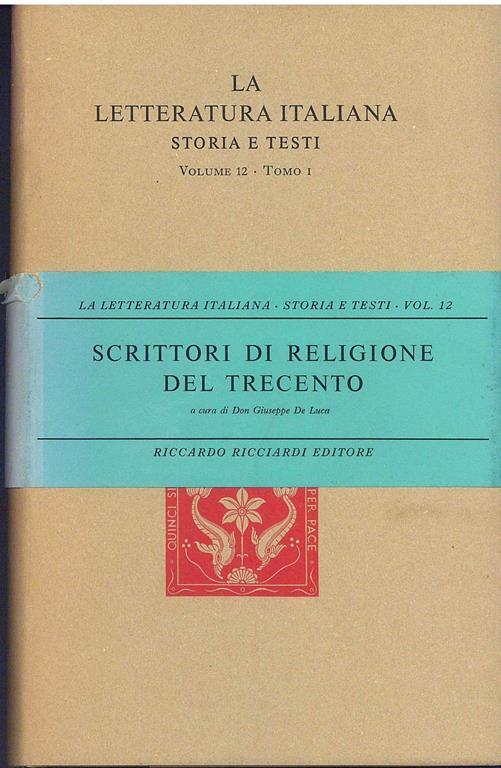 Prosatori minori del Trecento. Volume 12, tomo 1 - Don Giuseppe De Luca - 3