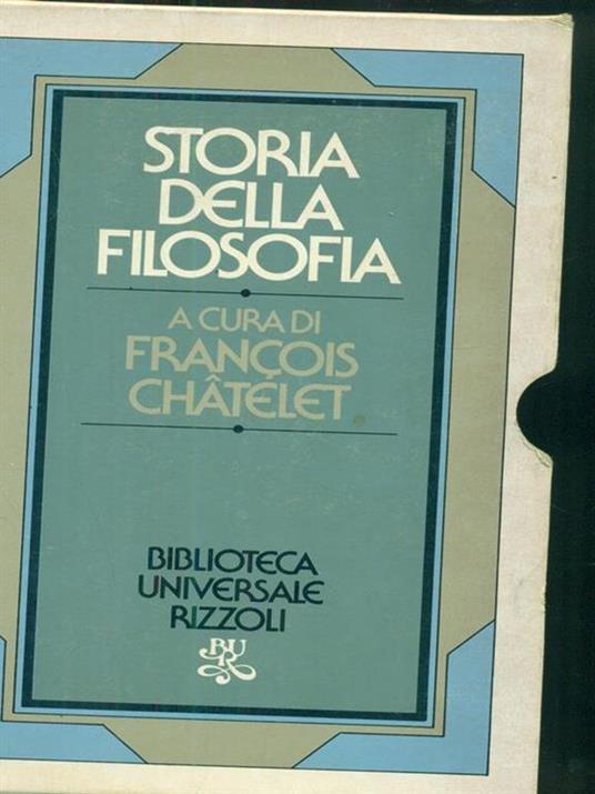Storia della filosofia - François Chatelet - copertina