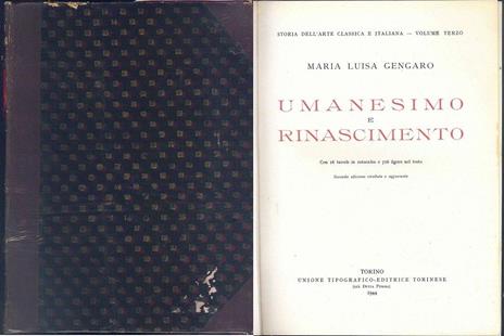 Umanesimo e Rinascimento - M. Luisa Gengaro - copertina