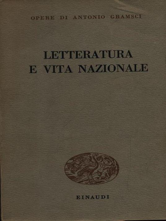 Letteratura e vita nazionale - Antonio Gramsci - copertina