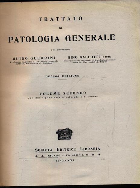 Patologia generale 2vv - Guido Guerrini - 2