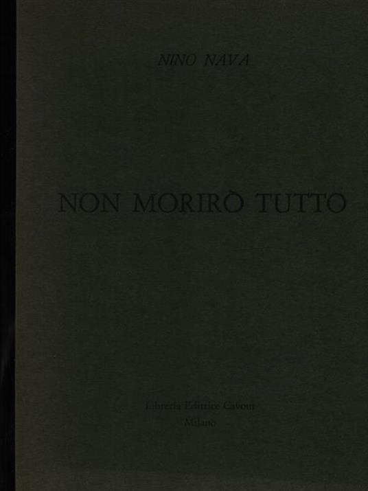 Non morirò tutto - Nino Nava - copertina