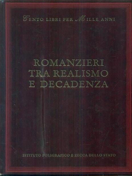 Romanzieri tra realismo e decadenza - Silvio Ramat - copertina